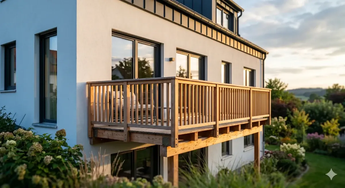 Holzbalkone – Zimmerermeister für Heilbronn, Ludwigsburg und Hohenlohe Holzbalkon bauen Heilbronn Ludwigsburg - Zimmerermeister LESNIKHAUS